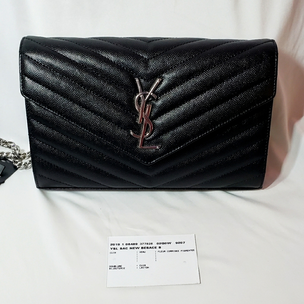 Yves Monogram Shoulder Bag w/chain
